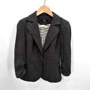 41HAWTHORN Stitch Fix Charcoal Gray Stretch Collared Blazer // XS